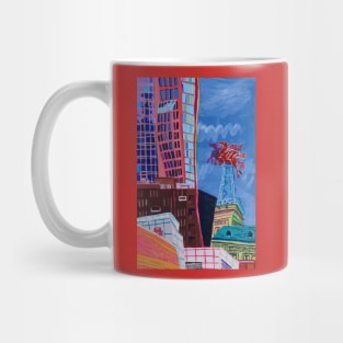 Pegasus Over Dallas Mug